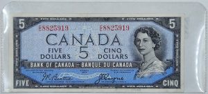 1954 Canada $5, Devil's Face, C/C8825919, Beattie/Coyne, Our Grade, EF, SKU #RCP183