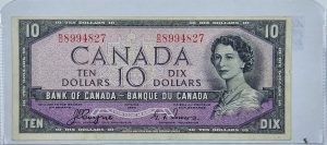 1954 Canada $10, Devil's Face, B/D8994827, Coyne / Towers, Our Grade, EF, SKU #RCP191