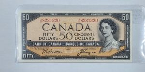 1954 Canada $50, A/H8231320, Beattie/Coyne, Our Grade AU-55, SKU #RCP194