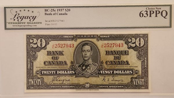 Canada $20 1937 Coyne-Towers J/E - Legacy Choice 63PPQ