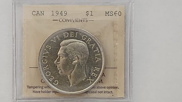 Canada $1 1949 - ICCS MS60 - Image 4