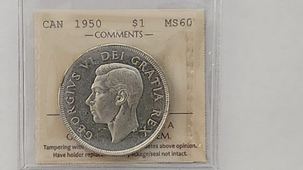 Canada $1 1950 FWL - ICCS MS60 - Image 4