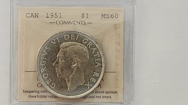 Canada $1 1951 - ICCS MS60 - Image 4