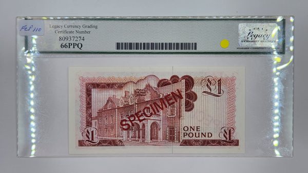 Gibraltar 1, 5, 10, 20 Pounds 1975 Specimen (4 banknotes set) - Legacy 66PPQ, 67PPQ - Image 3