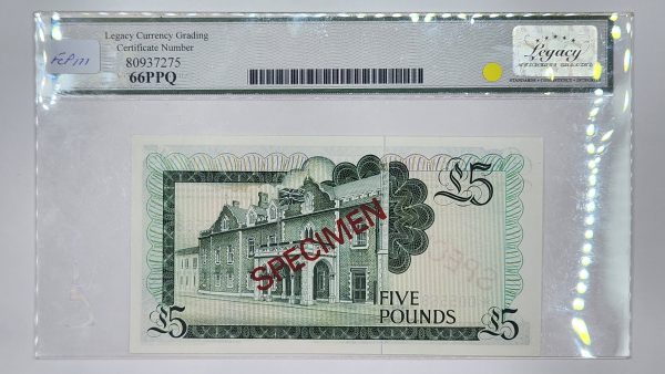 Gibraltar 1, 5, 10, 20 Pounds 1975 Specimen (4 banknotes set) - Legacy 66PPQ, 67PPQ - Image 5
