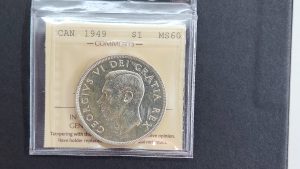 Canada $1 1949 - ICCS MS60