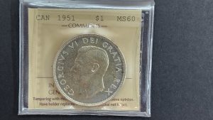 Canada $1 1951 - ICCS MS60