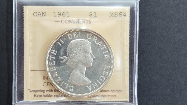 Canada $1 1961 - ICCS MS64 Cameo