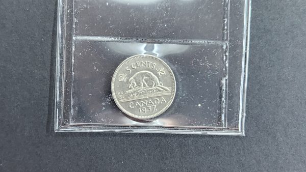 Canada 5 cents 1937 - ICCS MS64 - Image 2