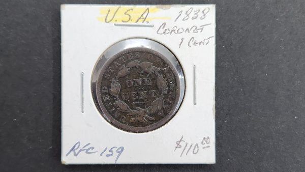 U.S.A. 1 Cent 1838 Coronet
