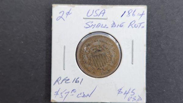 U.S.A. 2 Cents 1864 Large Motto