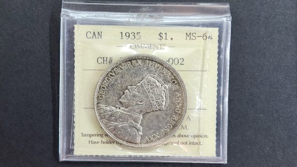 Canada $1 1935 Obv-002 - ICCS MS64