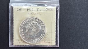 Canada $1 1939 - ICCS MS64