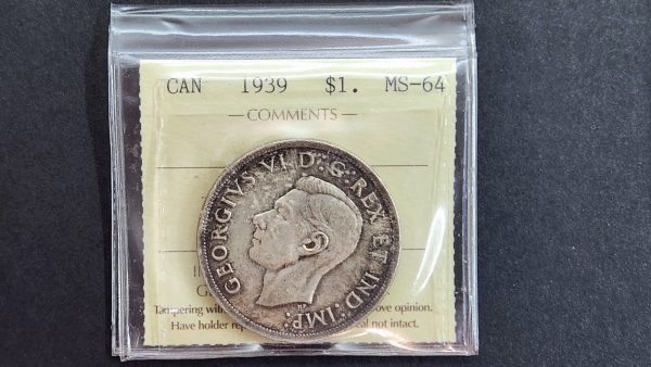 Canada $1 1939 - ICCS MS64