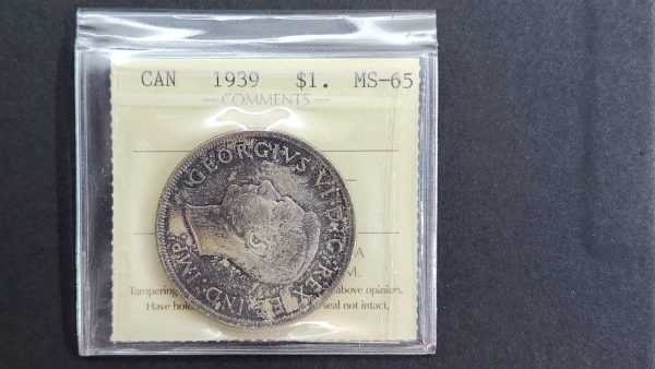 Canada $1 1939 - ICCS MS65