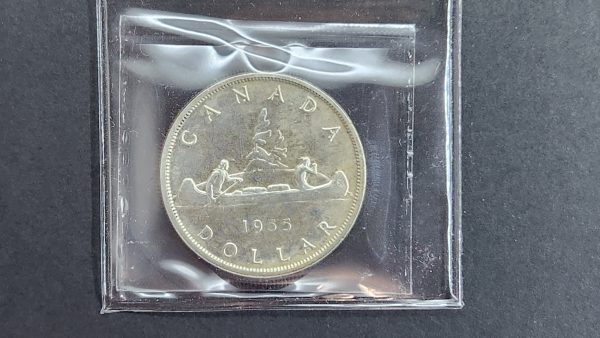 Canada $1 1955 Arnprior with Die Break - ICCS AU55 - Image 2