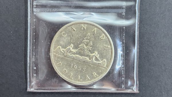 Canada $1 1955 Arnprior with Die Break - ICCS VF30 - Image 2