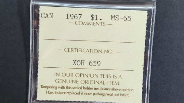 Canada $1 1967 - ICCS MS65 - Image 3