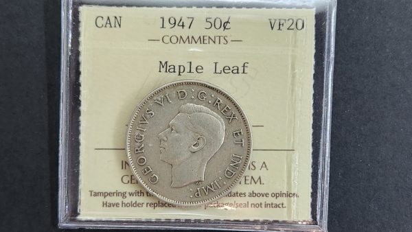 Canada 50 Cents 1947 ML S7 - ICCS VF20