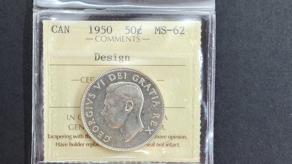 Canada 50 Cents 1950 Design - ICCS MS62