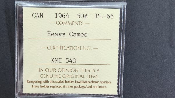 Canada 50 Cents 1964 - ICCS PL66 Heavy Cameo - Image 3