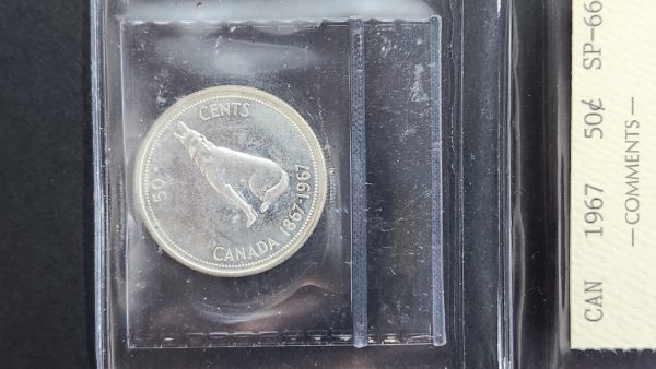 Canada 50 Cents 1967 - ICCS SP66 Cameo - Image 2