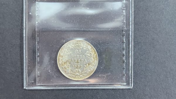 Canada 25 Cents 1932 - ICCS VF30 Cleaned - Image 2