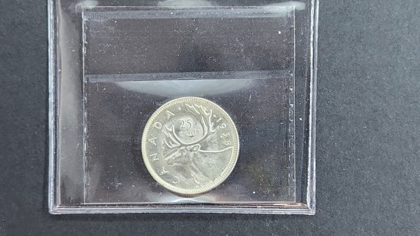Canada 25 Cents 1938 - ICCS AU58 - Image 2
