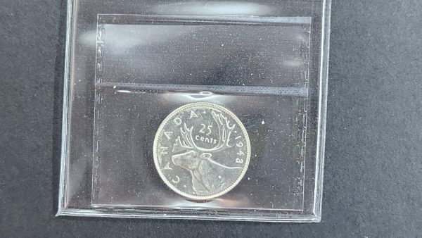 Canada 25 Cents 1943 - ICCS MS64 - Image 2