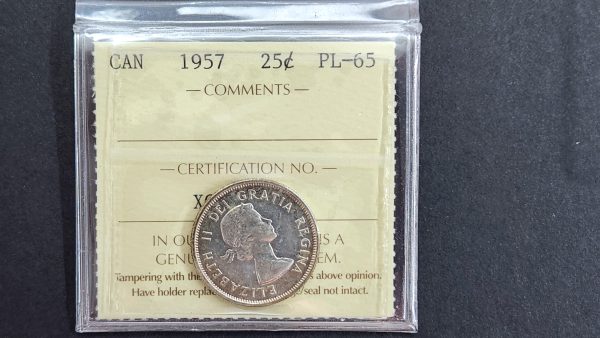 Canada 25 Cents 1957 - ICCS PL65