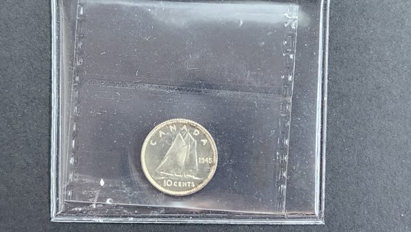 Canada 10 Cents 1945 - ICCS MS65 - Image 2