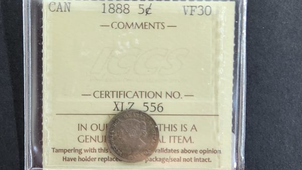 Canada 5 Cents 1888 - ICCS VF30
