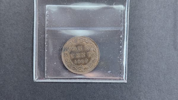 Canada 1 Cent 1907H - ICCS AU50 - Image 2
