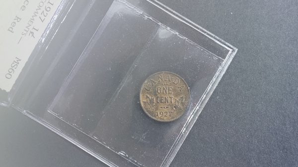 Canada 1 Cent 1927 - ICCS MS60 Trace Red - Image 2