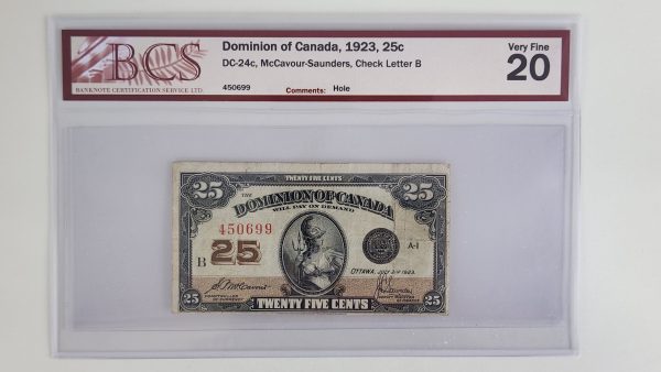 Canada 25 Cents 1923 McCavour-Saunders - BCS VF20
