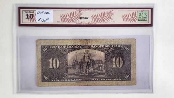 Canada $10 1937 Osborne-Towers A/D - BCS VG10 - Image 2