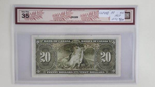 Canada $20 1937 Coyne-Towers J/E - BCS VF35 - Image 2