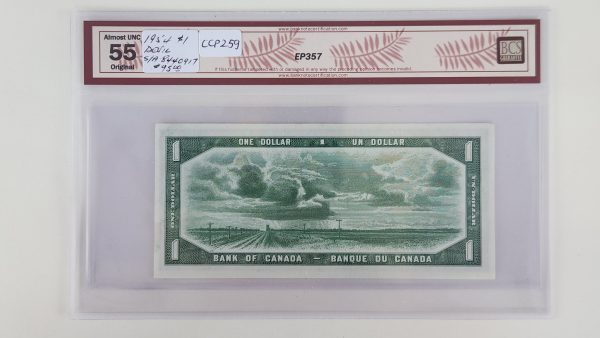 Canada $1 1954 Devil Beattie-Coyne S/A - BCS AU55 Original - Image 2