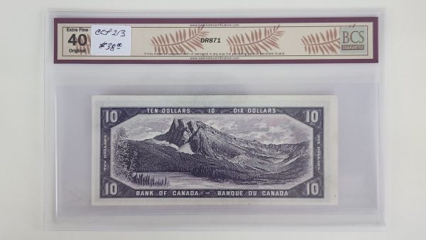 Canada $10 1954 Modified Beattie-Coyne R/D - BCS EF40 Original - Image 2