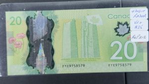 Canada $20 2012 Wilkins-Poloz FYE, 4 Digit Radar - VF+
