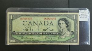 Canada $1 1954 Devil Beattie-Coyne J/A