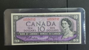 Canada $10 1954 Modified Beattie-Coyne V/D - EF