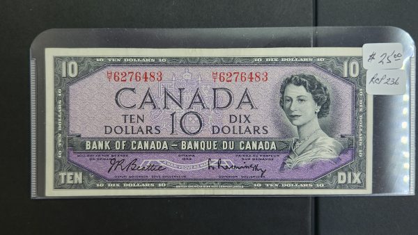 Canada $10 1954 Modified Beattie-Rasminsky H/T - EF