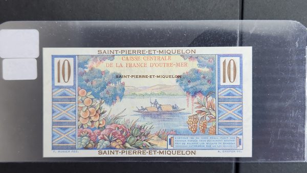 Saint Pierre and Miquelon 10 Francs 1950-60 - UNC - Image 2