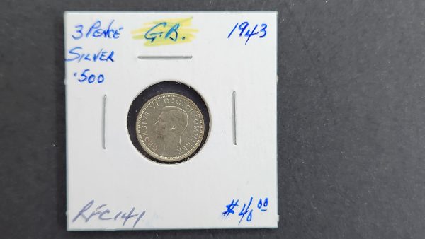 Great Britain 3 Pence 1943 Silver