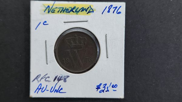 Netherlands 1 Cent 1876 - AU-UNC