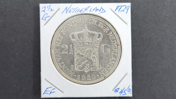 Netherlands 2½ Gulden 1929 - EF