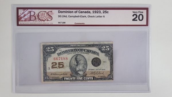 Canada 25 Cents 1923 Campbell-Clark - BCS VF20