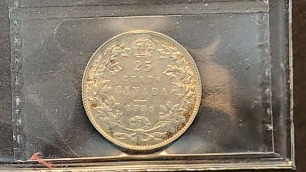 Canada 25 Cents 1936 - ICCS EF40 - Image 2