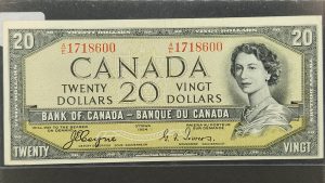 Canada $20 1954 Devil Coyne-Towers A/E - EF+